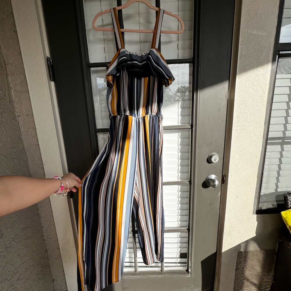 Striped Jump Suit One Piece
